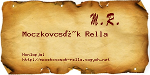 Moczkovcsák Rella névjegykártya